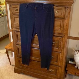 Bobbie Brooks 3X plus size stretch jean-look leggings